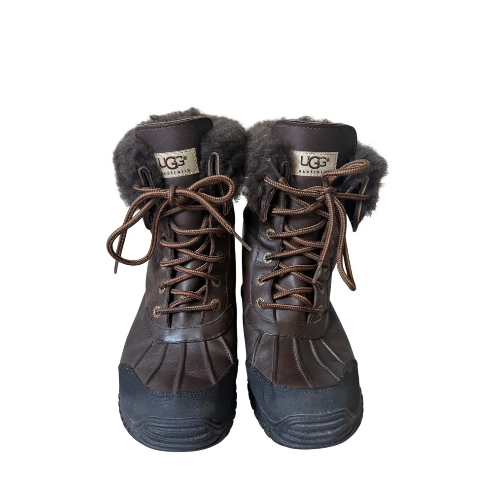 UGG Winter Boots Adirondack II Waterproof Event Leather Suede Brown 8.5